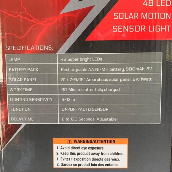 Ultra Performance LED Solar Motion Sensor Light 500Lumens - Picture 2 of 2
